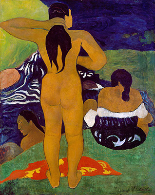 Tahitian Women Bathing, 1892 | Gauguin | Giclée Leinwand Kunstdruck