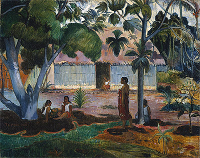 The Large Tree (Te raau rahi), 1891 | Gauguin | Giclée Leinwand Kunstdruck