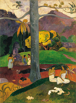 Mata Mua (In Olden Times), 1892 | Gauguin | Giclée Leinwand Kunstdruck