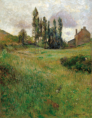 Dogs Running in a Meadow, 1888 | Gauguin | Giclée Canvas Print