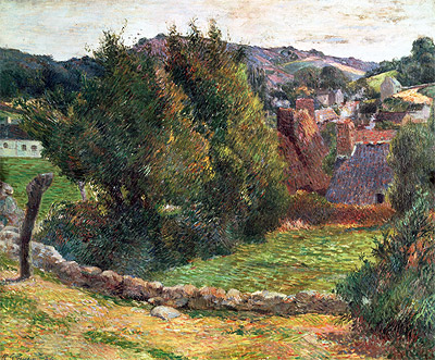 Landscape on the Pont-Aven, 1886 | Gauguin | Giclée Leinwand Kunstdruck