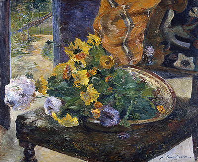 To Make a Bouquet, 1880 | Gauguin | Giclée Leinwand Kunstdruck
