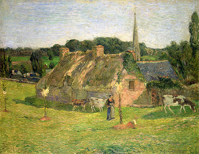 Gauguin | Lollichon's Field and the Church of Pont-Aven, 1886 | Giclée Canvas Print