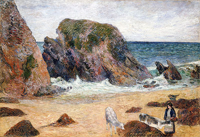Cows on the Seashore, 1886 | Gauguin | Giclée Leinwand Kunstdruck