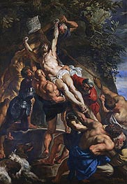 The Elevation of the Cross, c.1610/11 by Rubens | Canvas Print