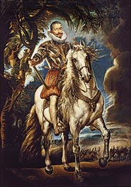 Equestrian Portrait of the Duke of Lerma, 1603 by Rubens | Canvas Print