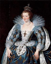 Portrait of Anne of Austria, Queen of France, c.1622/25 von Rubens | Leinwand Kunstdruck