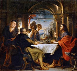 The Dinner at Emmaus, 1638 von Rubens | Leinwand Kunstdruck