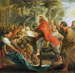 Christ's Entry into Jerusalem, 1632 von Rubens | Leinwand Kunstdruck