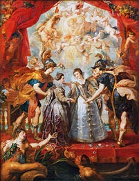 Exchange of the Two Princesses of France and Spain, 9th November 1615 (The Medici Cycle) | Rubens | Painting Reproduction