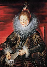 Infantin Isabella Klara Eugenia (1566-1633), Gemahlin von Albrecht VII, c.1613/15 von Rubens | Leinwand Kunstdruck