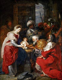 The Adoration of the Magi, c.1626/29 von Rubens | Leinwand Kunstdruck