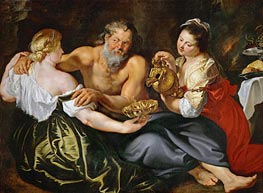Lot and His Daughters, undated by Rubens | Canvas Print
