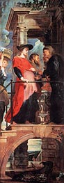 Visitation (Descent from Cross Altarpiece - Left Panel), c.1611/14 von Rubens | Leinwand Kunstdruck