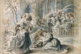 The Garden of Love (Left Part), undated by Rubens | Paper Art Print