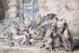 The Garden of Love (Right Part), undated by Rubens | Paper Art Print