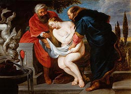 Susanna and the Elders (Susanna Bathing), undated von Rubens | Leinwand Kunstdruck