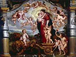 The Triumph of Divine Love, c.1625 by Rubens | Canvas Print