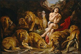 Daniel in the Lions' Den, c.1614/16 by Rubens | Canvas Print