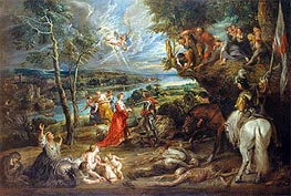 Landscape with St George and the Dragon, 1635 by Rubens | Canvas Print