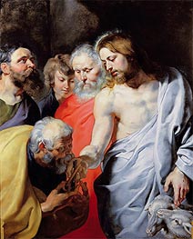 Christ's Charge to Peter, c.1616 von Rubens | Leinwand Kunstdruck