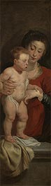 Virgin and Child (Left Panel of Christ in the Straw), c.1618 von Rubens | Leinwand Kunstdruck