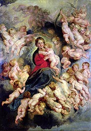 The Virgin and Child Surrounded by the Holy Innocents (The Virgin with Angels) | Rubens | Painting Reproduction