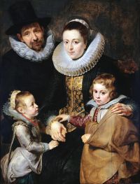 Die Familie von Jan Brueghel dem Älteren, c.1613/14 von Rubens | Leinwand Kunstdruck