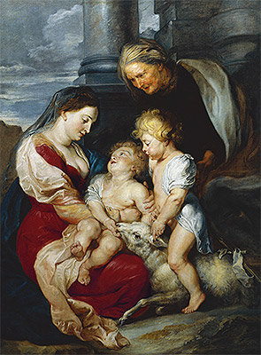 The Holy Family with the Lamb, c.1618 | Rubens | Giclée Leinwand Kunstdruck