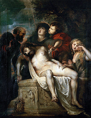 Deposition in the Sepulchre, c.1601/02 | Rubens | Giclée Leinwand Kunstdruck