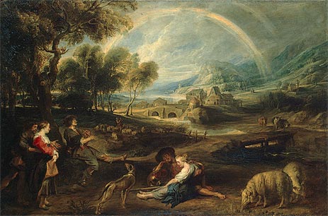 Landscape with a Rainbow, c.1630/35 | Rubens | Giclée Canvas Print