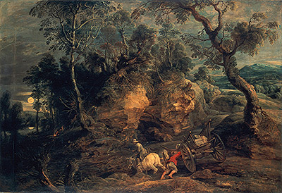 Landscape with Stone Carriers, c.1620 | Rubens