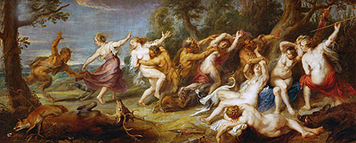 Diana and her Nymphs Surprised by the Fauns, c.1638/40 | Rubens | Giclée Canvas Print