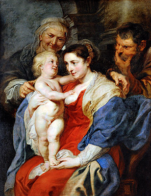 The Holy Family with Saint Anne, c.1628 | Rubens | Giclée Canvas Print