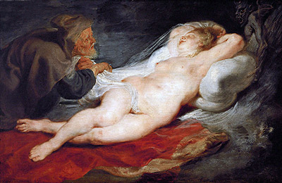 Angelica and the Hermit, c.1626/28 | Rubens | Giclée Leinwand Kunstdruck
