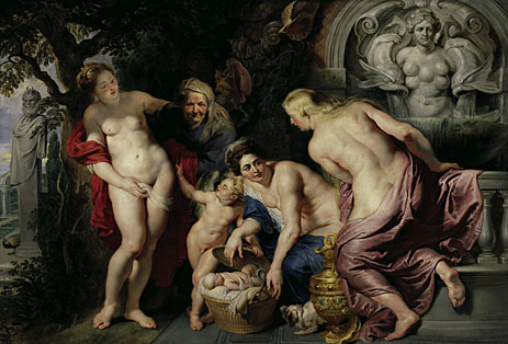 The Discovery of the Infant Erichthonius, c.1616 | Rubens | Giclée Leinwand Kunstdruck