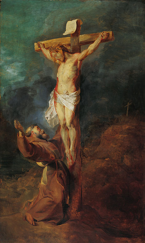 St. Francis of Assisi before the Crucified Christ, 1625 | Rubens | Giclée Leinwand Kunstdruck