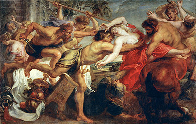 The Rape of Hippodame (Lapiths and Centaurs), c.1636/38 | Rubens | Giclée Canvas Print