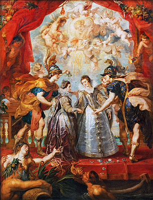 Exchange of the Two Princesses of France and Spain, 9th November 1615 (The Medici Cycle), c.1621/25 | Rubens | Giclée Canvas Print