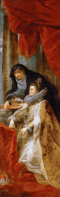Infanta Isabella Clara Eugenia with Saint Elisabeth of Hungary (Right Wing of the Ildefonso Altar), c.1630/32 | Rubens | Giclée Canvas Print