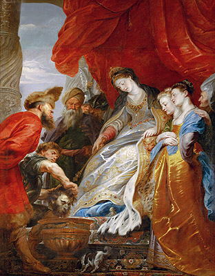 Thomiris, Queen of the Scyths, Orders the Head of Cyrus Lowered into a Vessel of Blood, n.d. | Rubens | Giclée Leinwand Kunstdruck