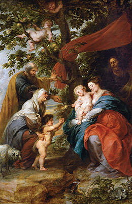 Die Hl. Familie unter dem Apfelbaum (Ildefonso-Altar), c.1630/32 | Rubens | Giclée Leinwand Kunstdruck