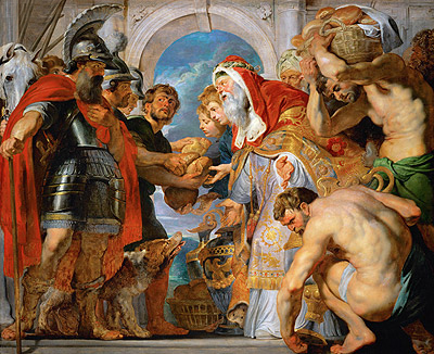 Abraham and Melchizedek, c.1615/18 | Rubens | Giclée Leinwand Kunstdruck