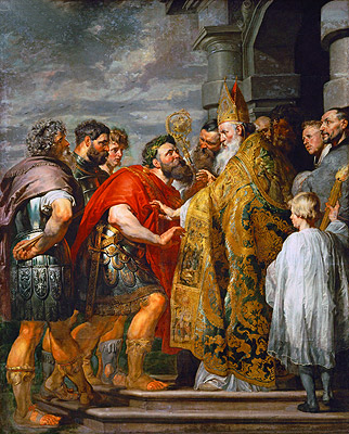 Saint Ambrosius and Emperor Theodosius, c.1615/16 | Rubens