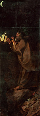 Hermit (Descent from Cross Altarpiece - Closed Right Side), c.1611/14 | Rubens | Giclée Leinwand Kunstdruck