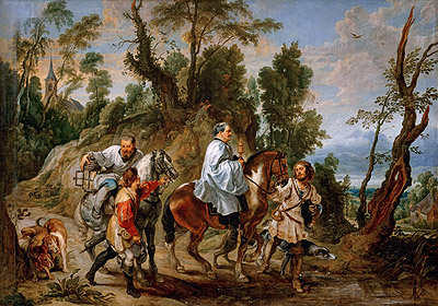Act of Devotion by Rudolf I of Habsburg, b.1630 | Rubens | Giclée Leinwand Kunstdruck