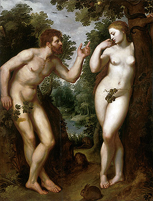Adam and Eve, c.1599 | Rubens | Giclée Leinwand Kunstdruck