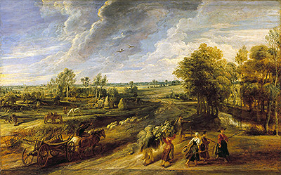 Return from the Harvest, c.1635 | Rubens | Giclée Leinwand Kunstdruck