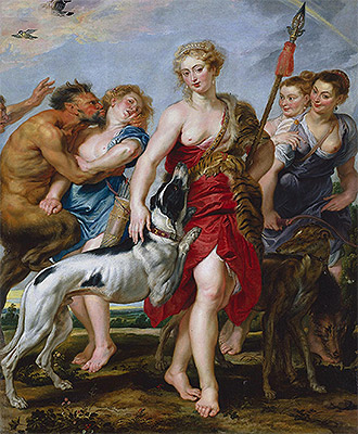 Diana und ihre Nymphen brechen zur Jagd auf, c.1615 | Rubens