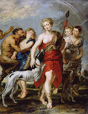 Diana and Her Nymphs on the Hunt, c.1615 | Rubens | Giclée Leinwand Kunstdruck